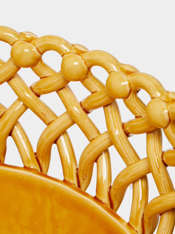 Maison Pichon Uzès - Hand-Glazed Ceramic Braided Serving Bowl -  - ABASK