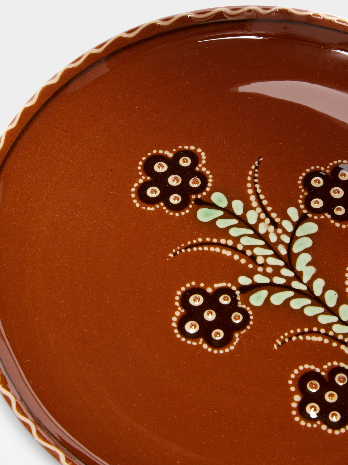 Poterie d’Évires - Flowers Hand-Painted Ceramic Small Plates (Set of 6) -  - ABASK