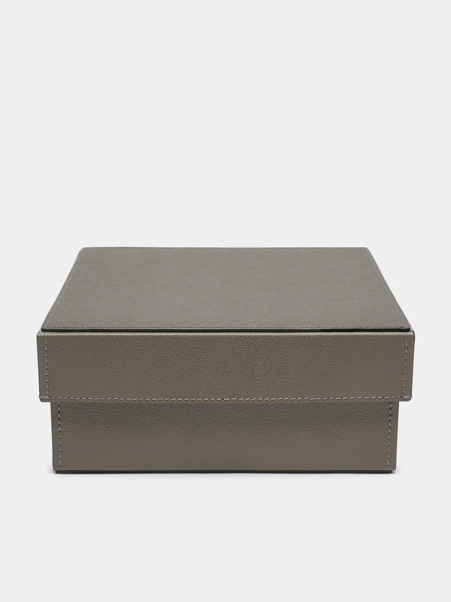 Giobagnara - Marea Leather Large Lidded Box - Brown - ABASK - 