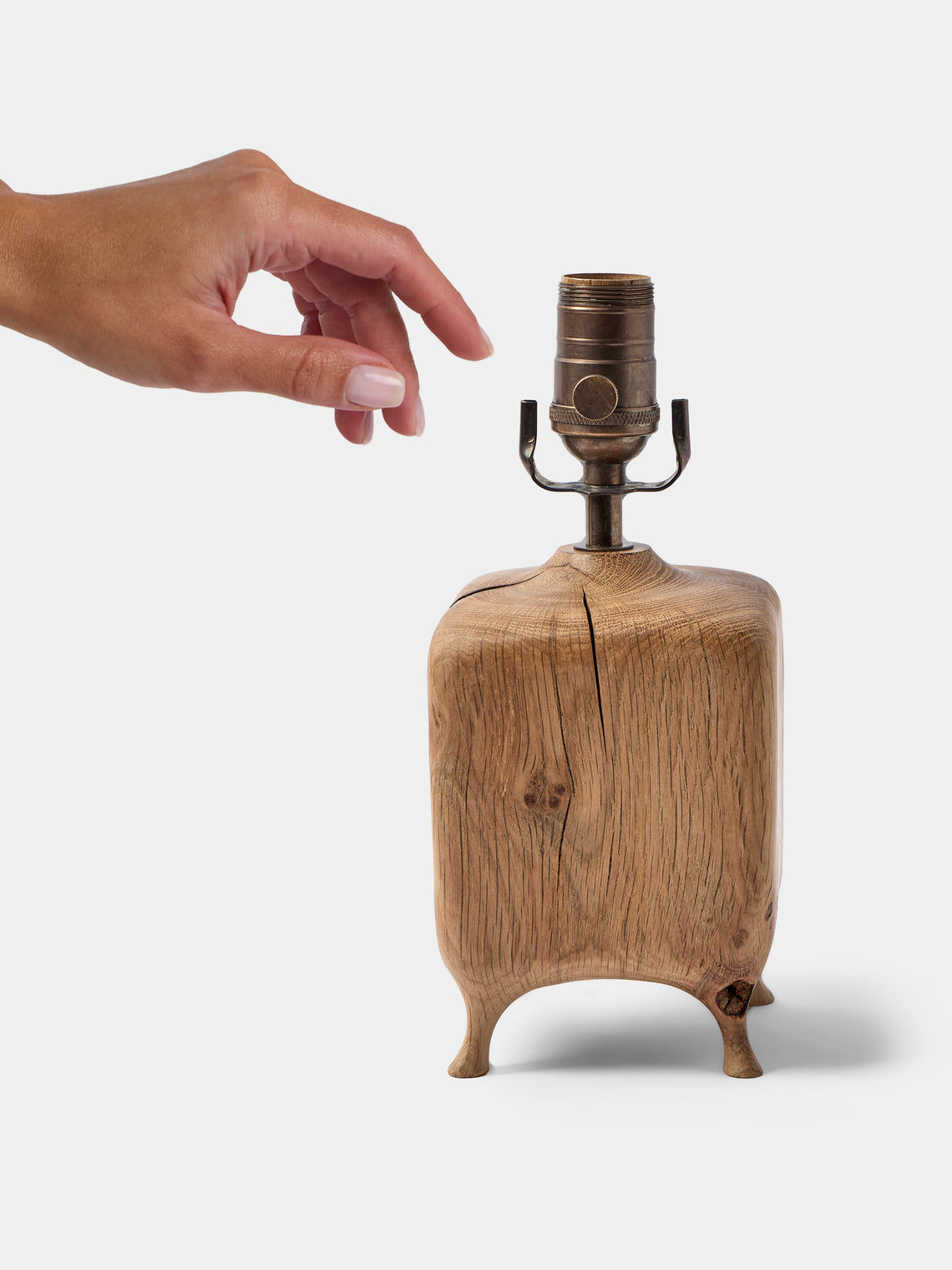 Jamie Gaunt Designs - | Set of 2 | No. 1 Natural Oak Mini Table Lamps - Natural - ABASK