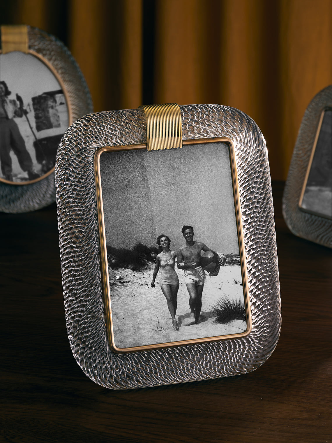 Antique and Vintage - 1960s Murano Glass Photo Frame - Clear - ABASK