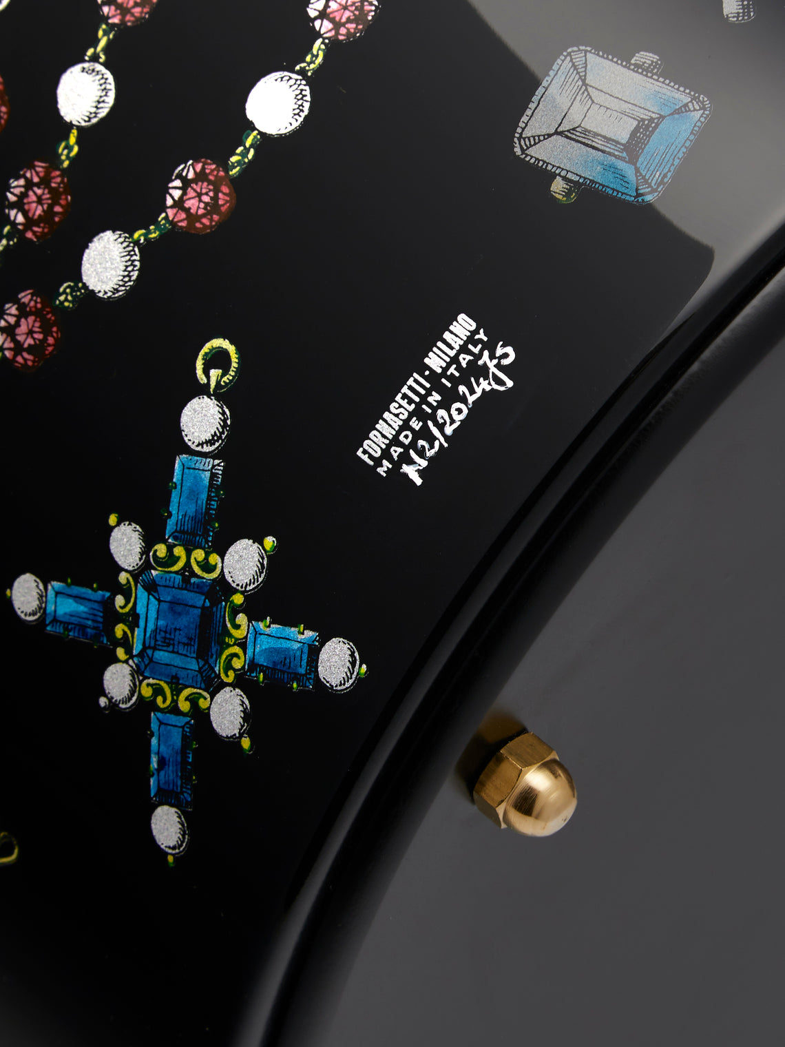 Fornasetti - Collane e Gioielli Iron Wastepaper Bin - Black - ABASK