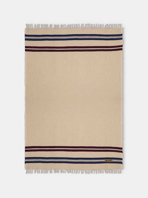 The House of Lyria - Litorale Handwoven Linen and Cotton Blanket (75in/1.9m) - Cream - ABASK