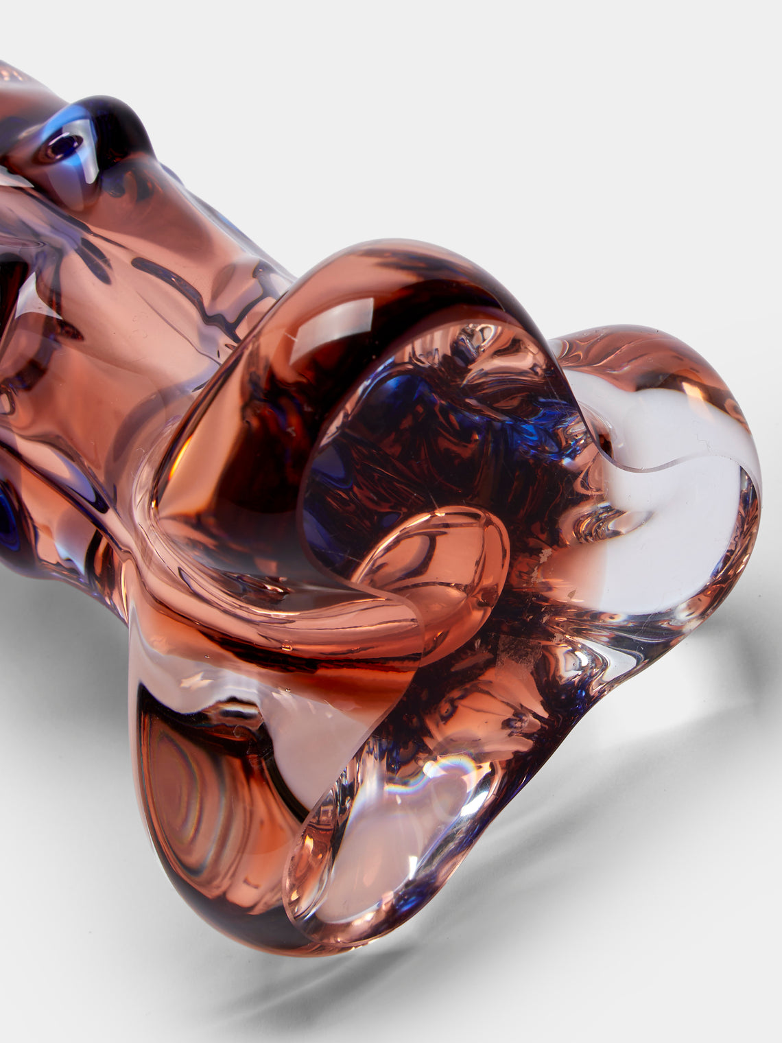 Antique and Vintage - Mid-Century Glass Vase - Brown - ABASK