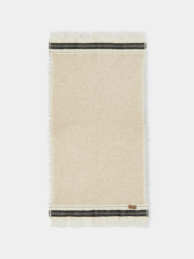 The House of Lyria - Palazzo Hand-Dyed Wool Throw (75in/1.9m) - Cream - ABASK - 