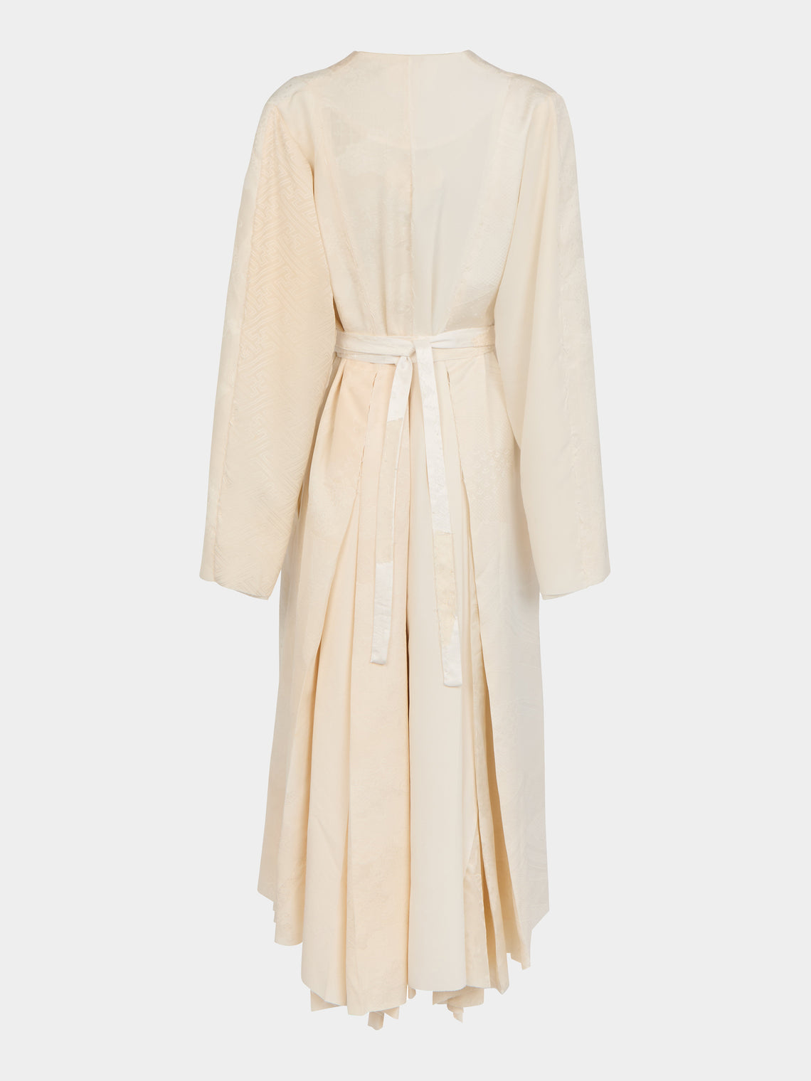 Considered Objects - Irregular Hand-Stitched Silk Robe - Cream - ABASK