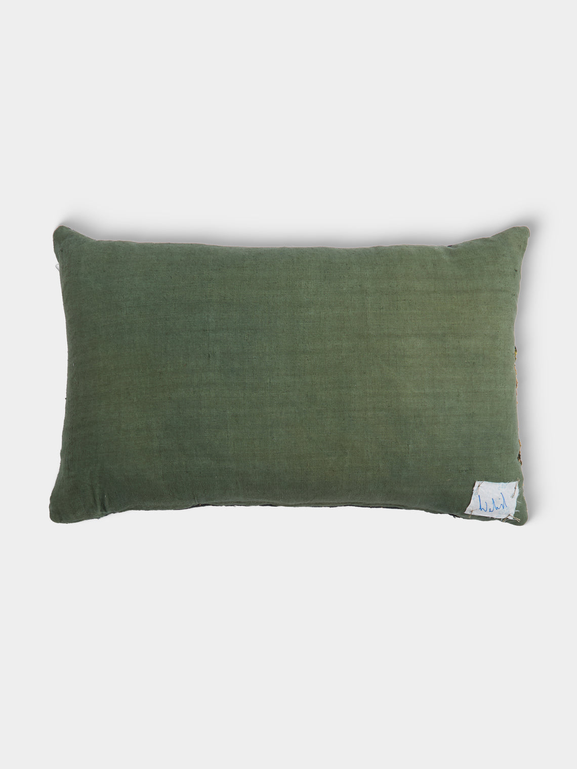 By Walid - 17th-Century Flemish Verdure Tapestry Linen Cushion (25in/63cm) - Multiple - ABASK