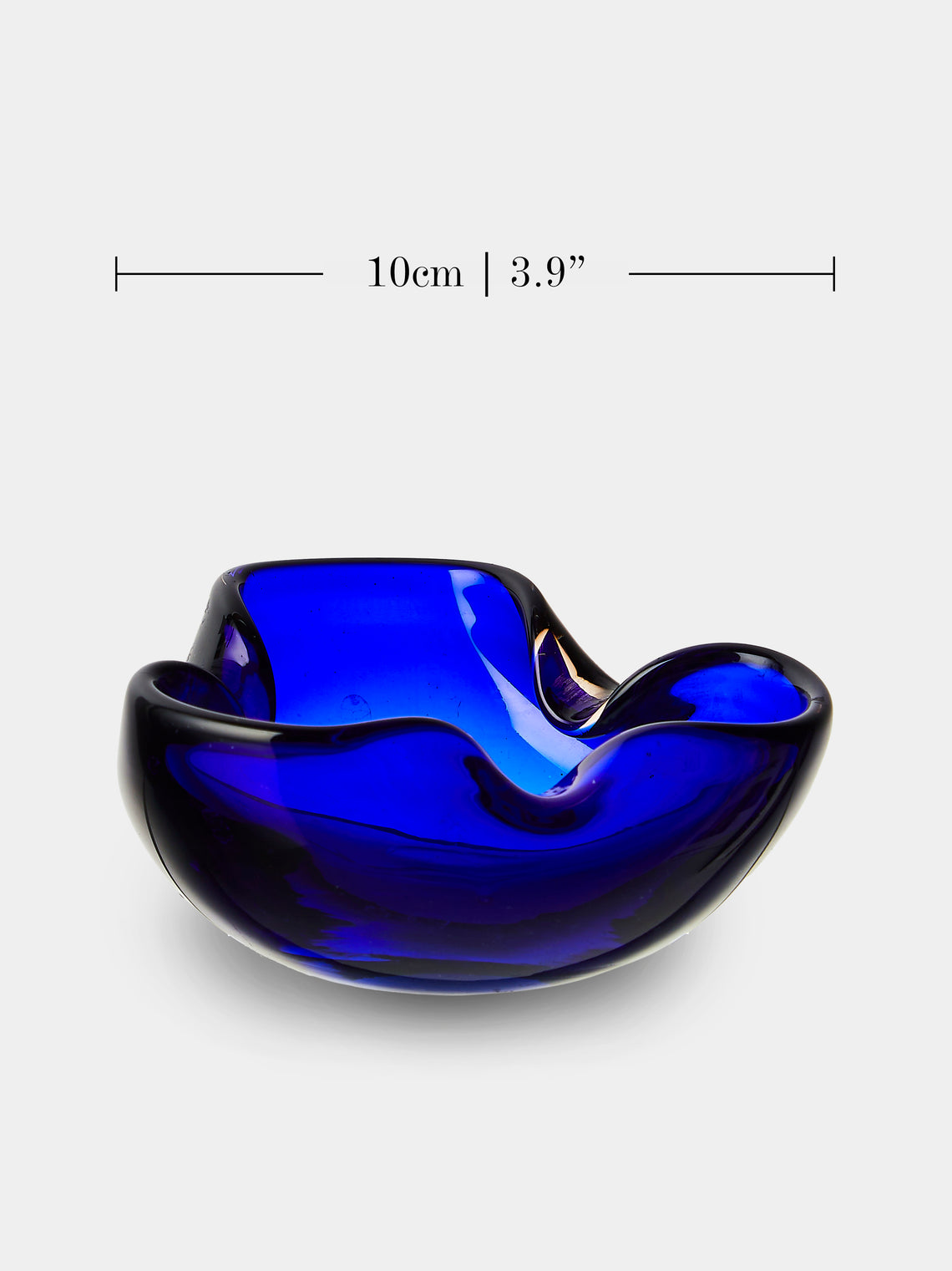 Antique and Vintage - Mid-Century Glass Ashtray - Blue - ABASK