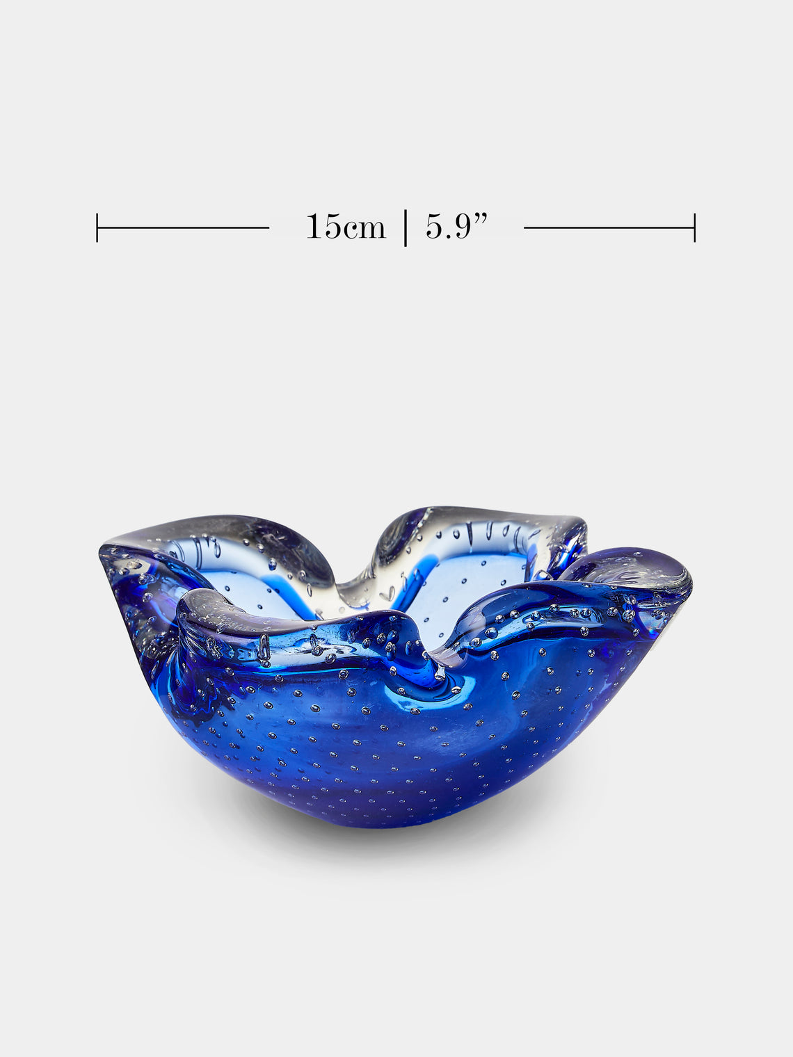 Antique and Vintage - Mid-Century Glass Ashtray - Blue - ABASK