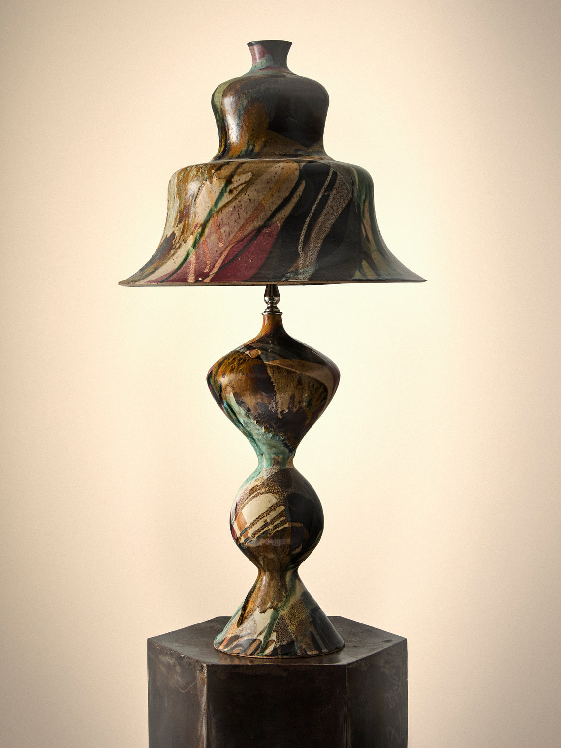 Episode - Billow Hand-Glazed Ceramic Table Lamp - Multiple - ABASK