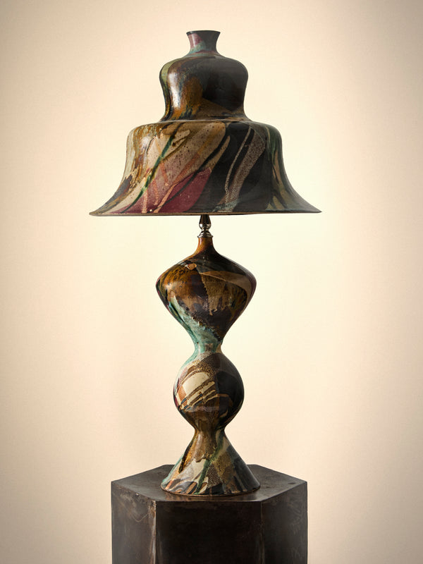 Episode - Billow Hand-Glazed Ceramic Table Lamp - Multiple - ABASK