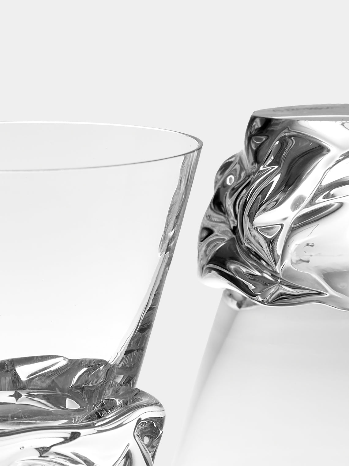 NasonMoretti - Archive Revival 1965 Hand-Blown Murano Shot Glasses (Set of 2) - Clear - ABASK