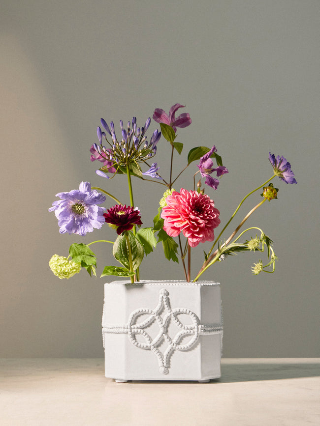 Emily Mitchell - Hand-Built Ceramic Bough Vase - White - ABASK