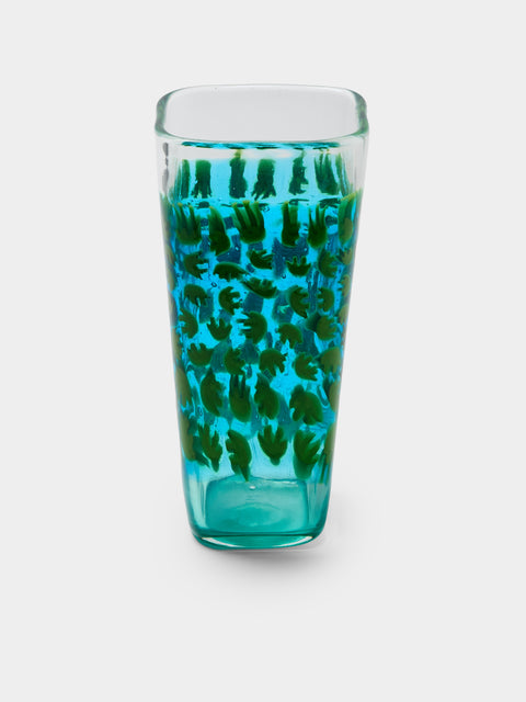 Antique and Vintage - 1951 Riccardo Licata for Cenedese Glass Vase (9in/23.5cm) - Green - ABASK - 