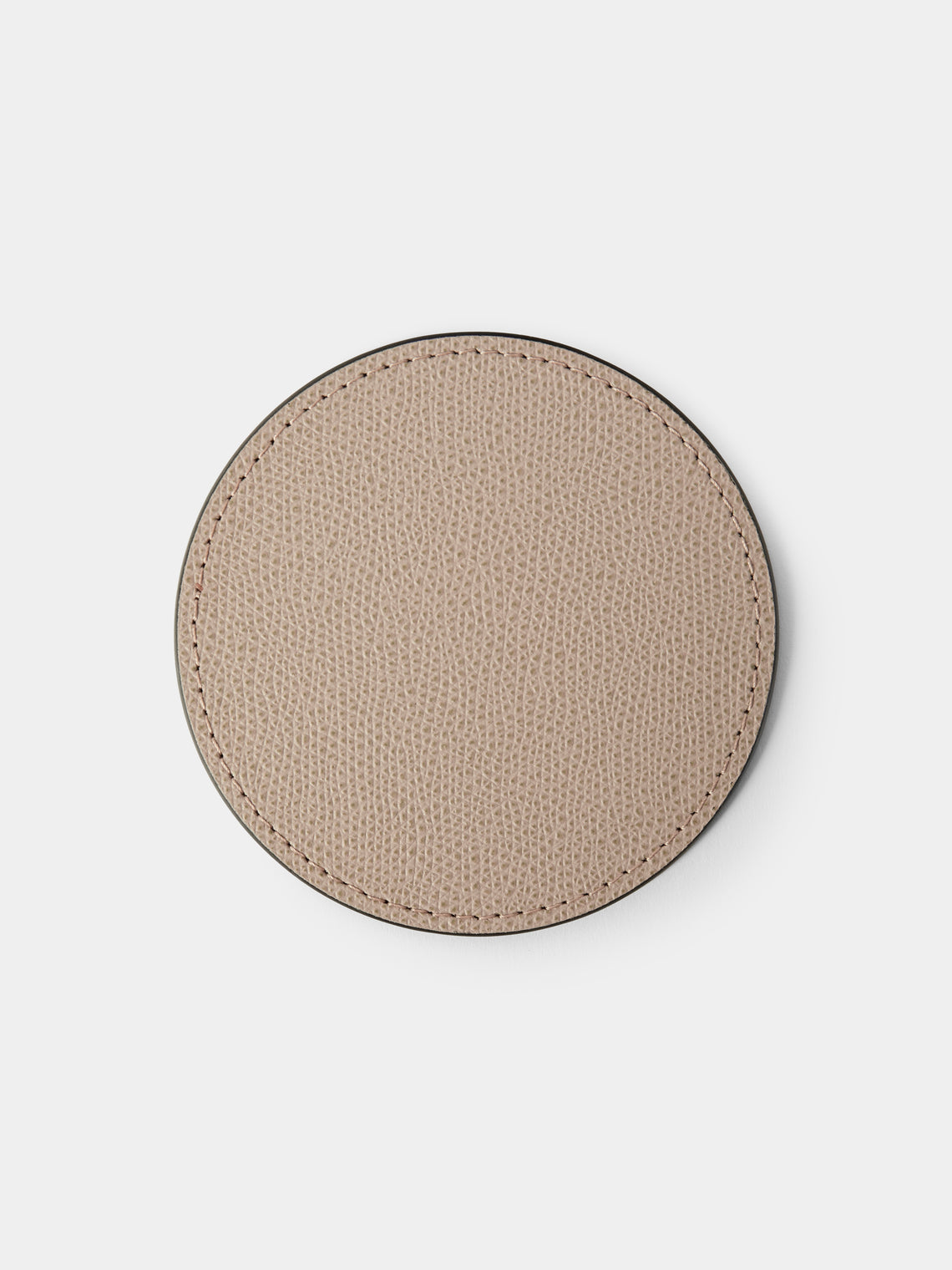 Giobagnara - Tao Leather Coasters (Set of 6) - Beige - ABASK