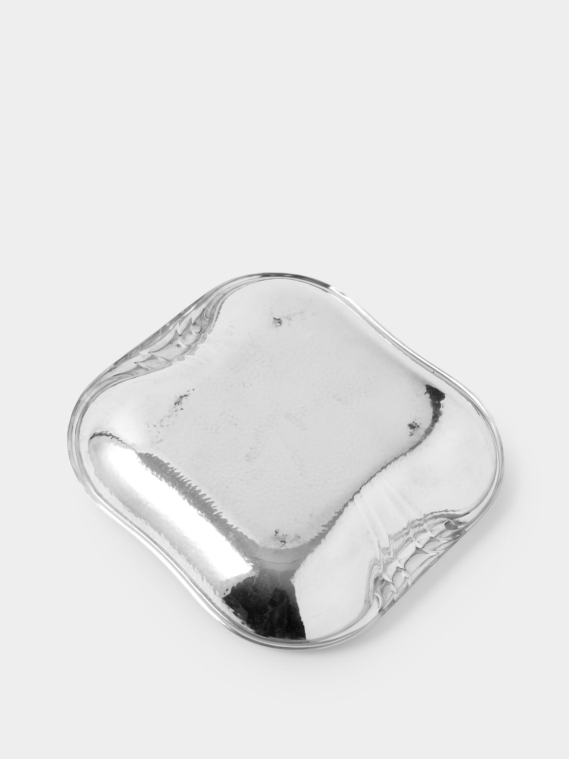 Antique and Vintage - 1970s Italian Silver Plated Hamered Bowl - Silver - ABASK
