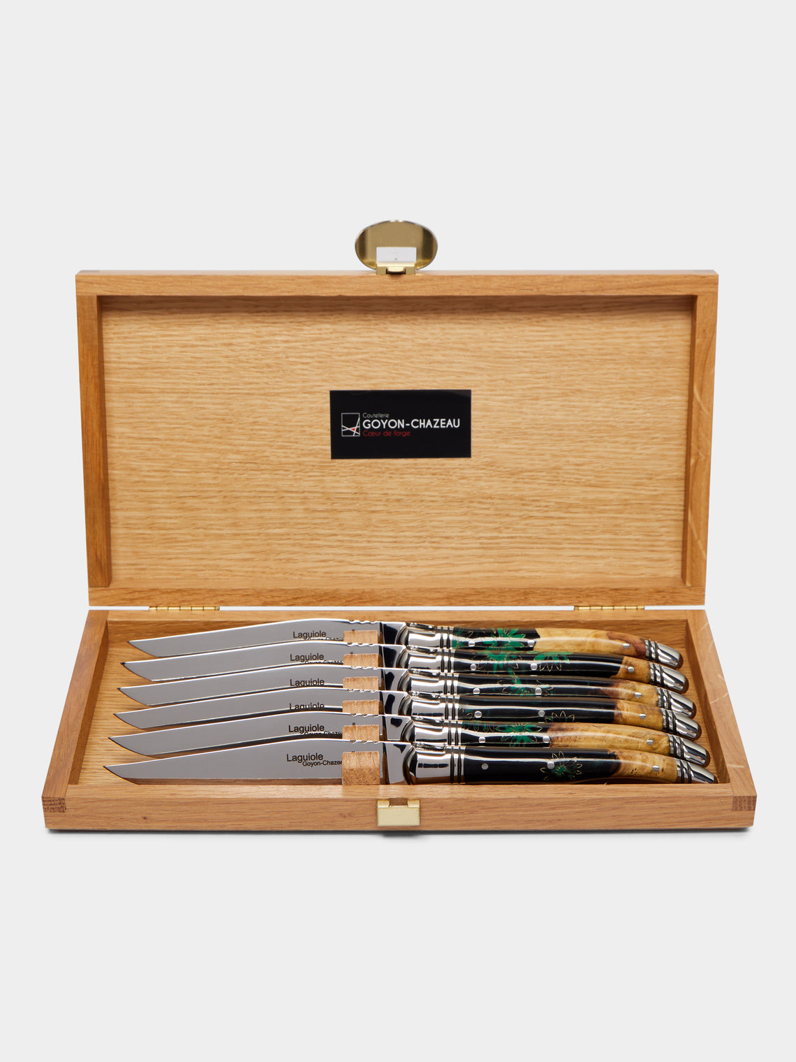 Goyon-Chazeau - Le Thiers Pressed Flowers Resin Steak Knives (Set of 6) -  - ABASK