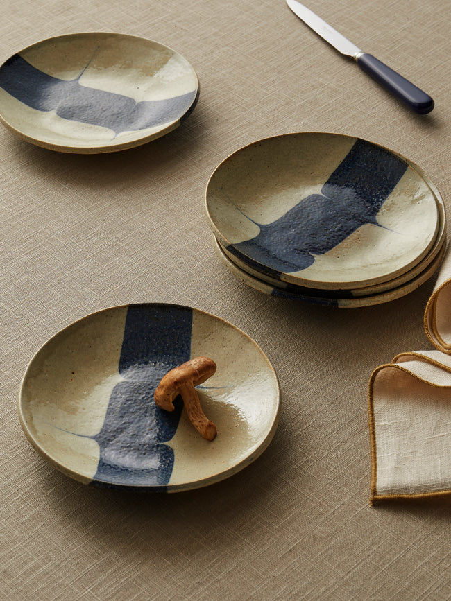 Makidani-gama - No. 2 Nerikomi Ceramic Plates – 6in/15cm (Set of 5) - Multiple - ABASK