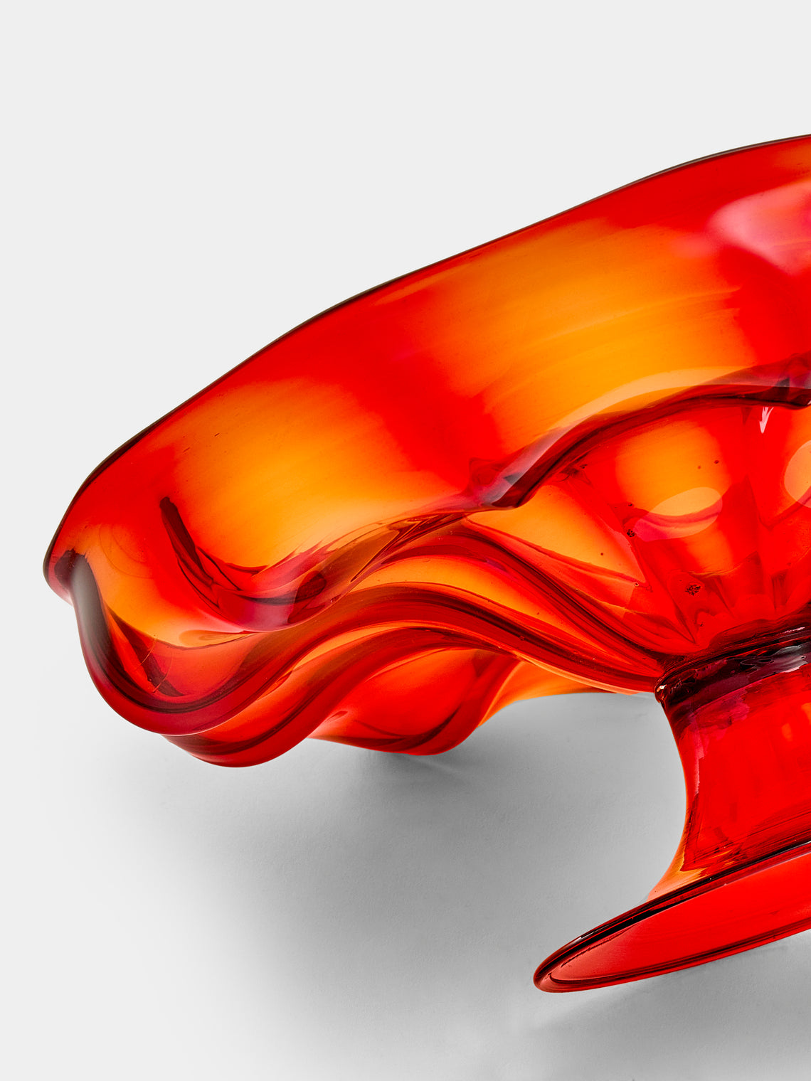 Antique and Vintage - 1920s Vittorio Zecchin Murano Glass Serving Bowl - Red - ABASK