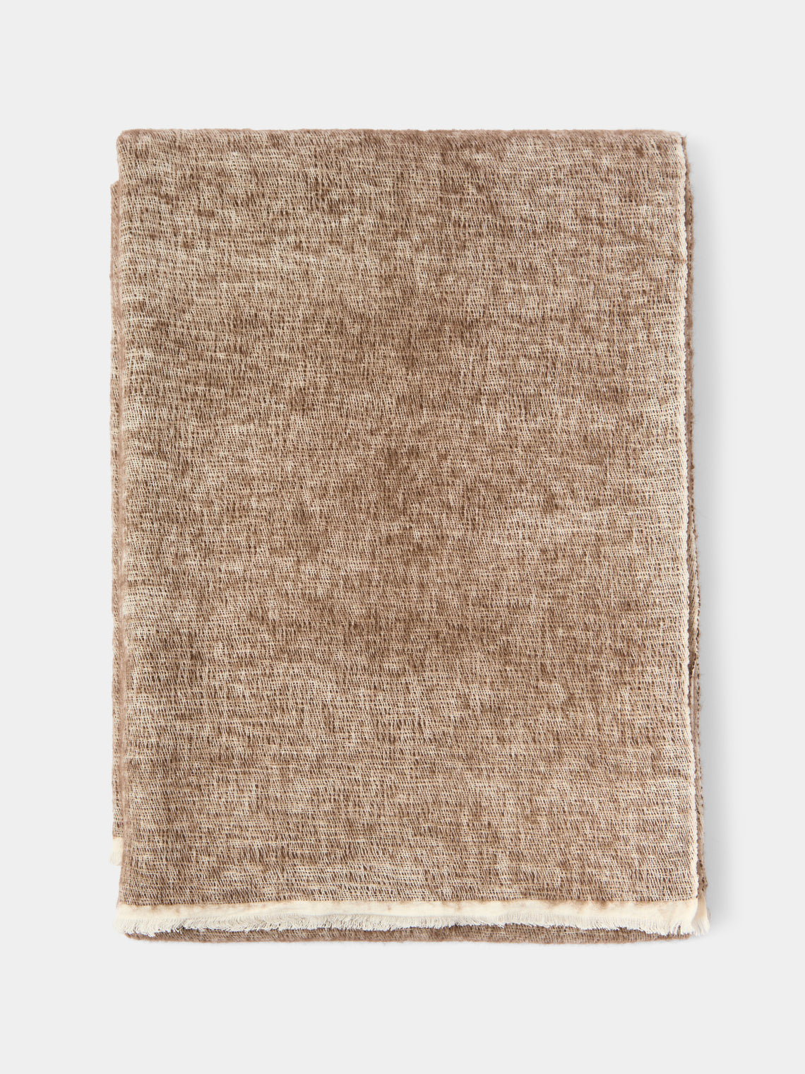 Denis Colomb - Hokkaido Melange Yak and Cotton Throw (79in/2m) - Brown - ABASK