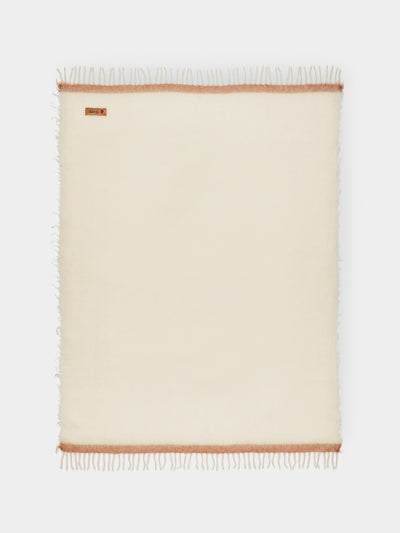 The House of Lyria - Amaranto Wool Throw (73in/1.9m) - Natural - ABASK - 