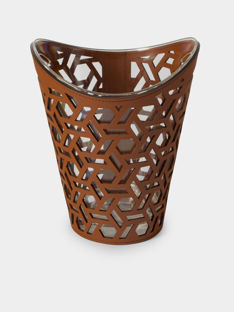 RUDI - Cortina Leather Small Champagne Bucket - Tan - ABASK - 