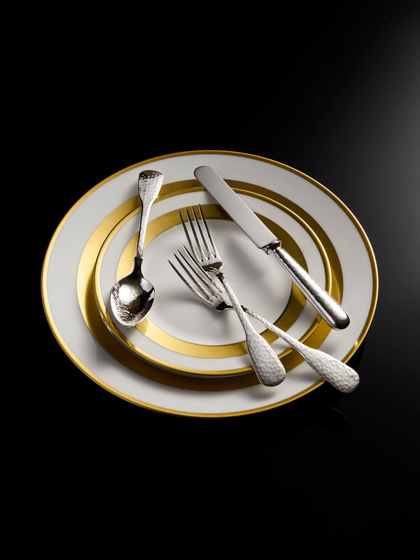 Pampaloni - Troia Silver-Plated Starter / Dessert Cutlery (Set of 4 Pieces) - Silver - ABASK