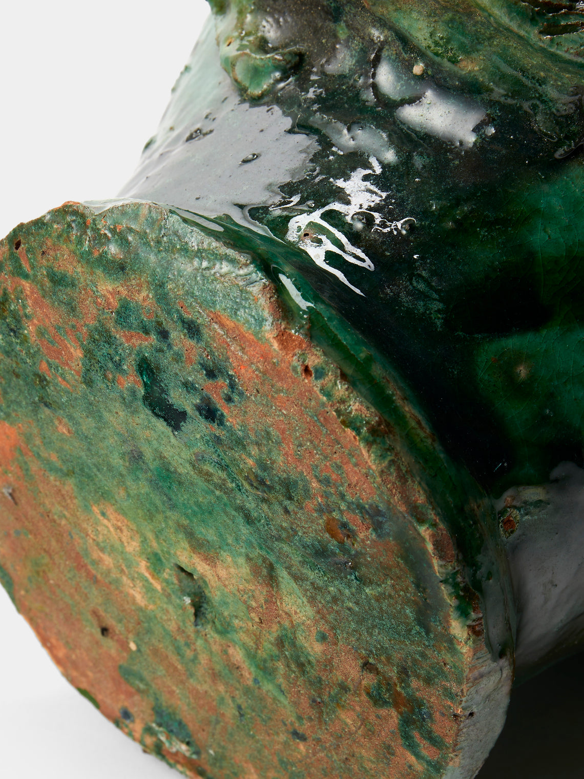 Antique and Vintage - 1990s Condurso Face Ceramic Vessel (12in/30.5cm) - Yellow - ABASK