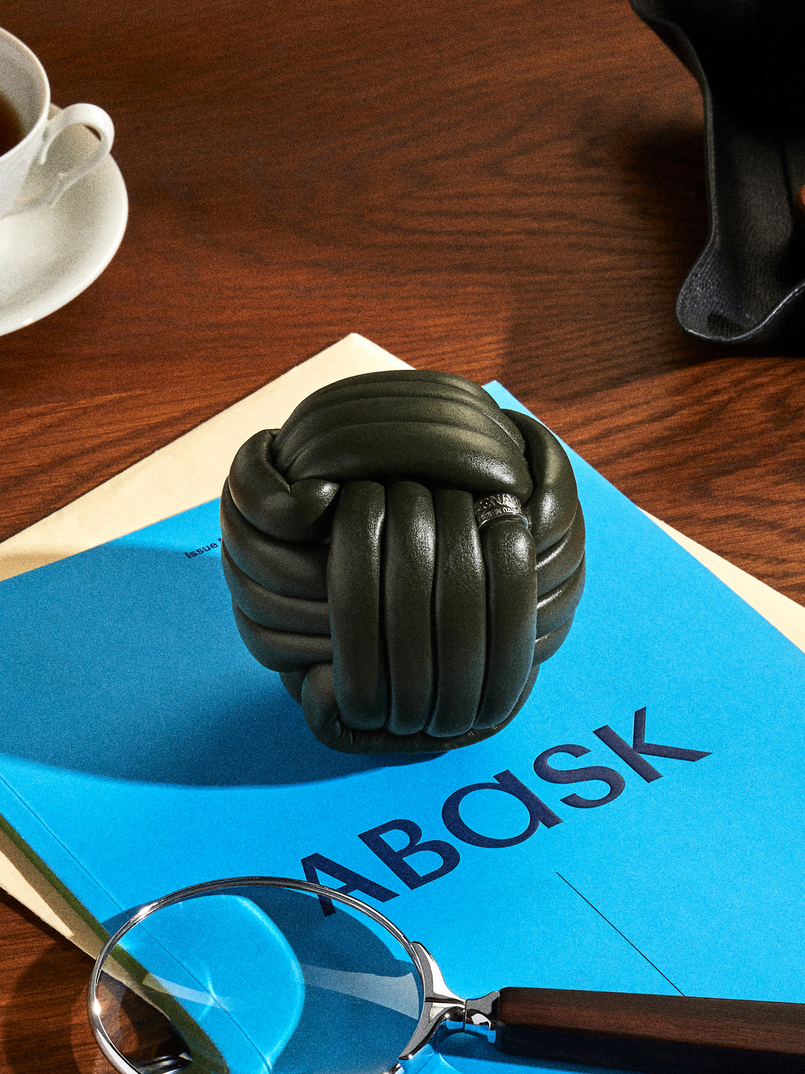 Giobagnara - Nodo Leather Paperweight - Green - ABASK