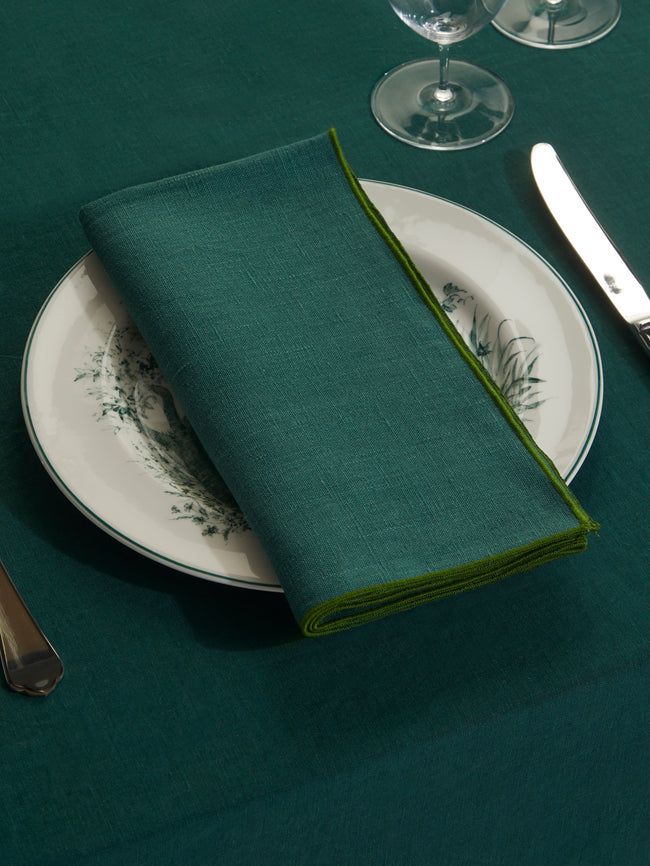 Borgo delle Tovaglie - Filo Linen Extra Large Napkins (Set of 4) - Green - ABASK