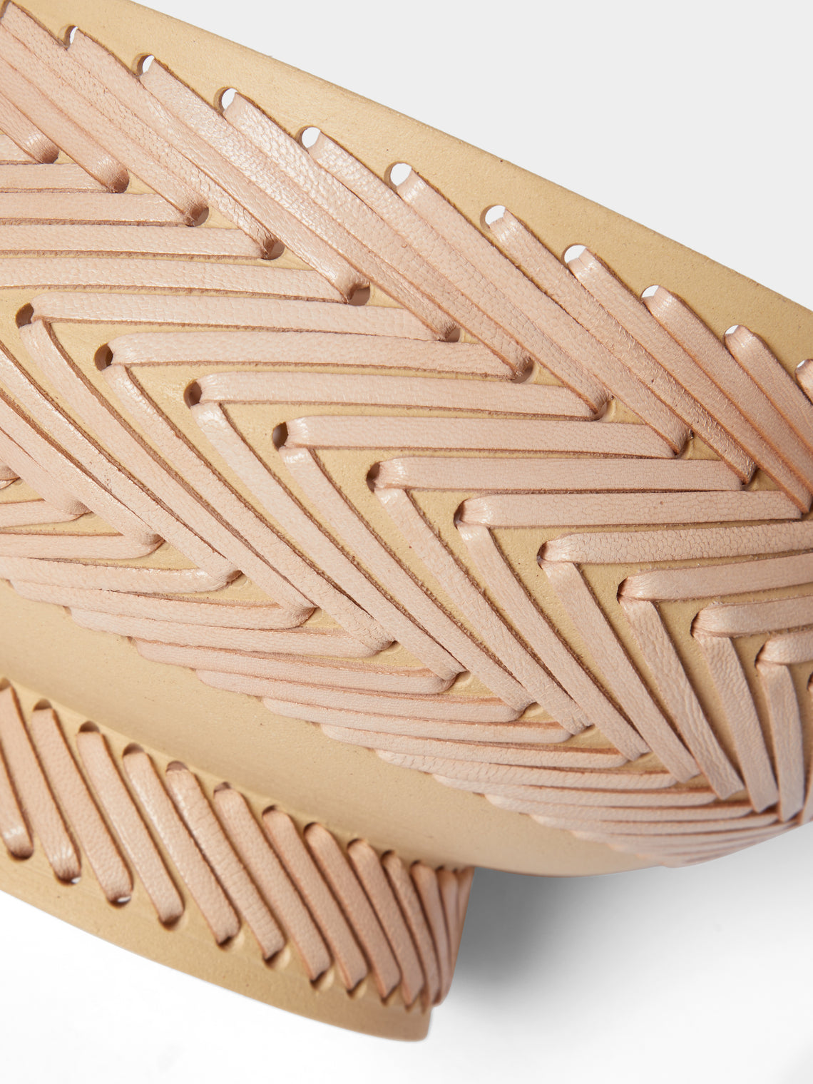 Silver Sentimenti - Gladiator Stoneware and Leather Bowl - Pink - ABASK