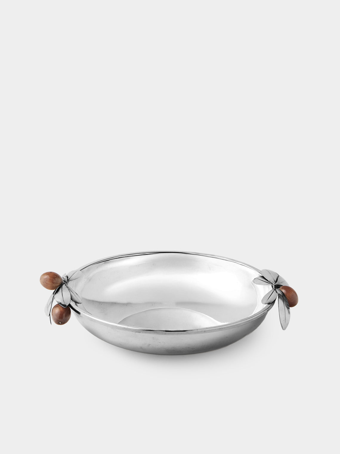 Antique and Vintage - 1950s Cesa Solid Silver and Wood Olive Bowl - Silver - ABASK - 