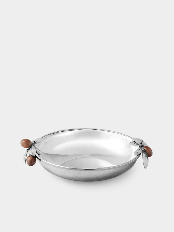 Antique and Vintage - 1950s Cesa Solid Silver and Wood Olive Bowl - Silver - ABASK - 