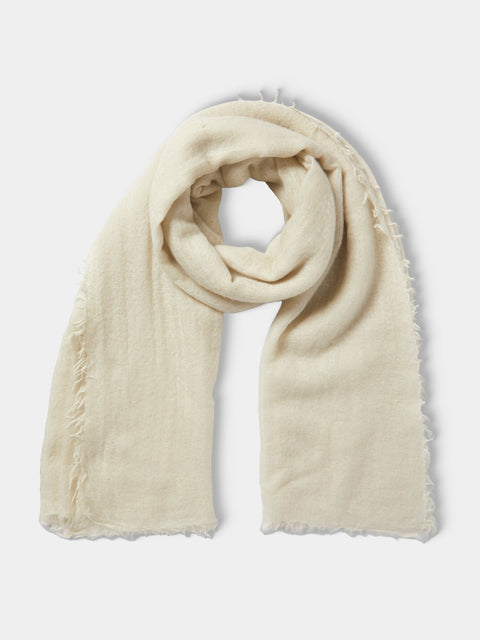 Frenckenberger - Cashmere Scarf | One Size - Cream - ABASK - 