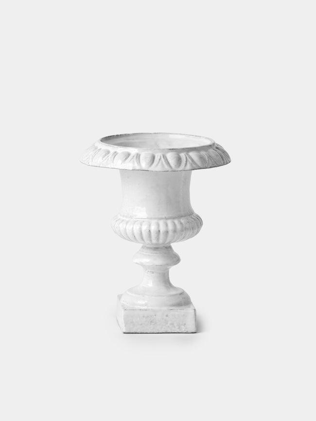 Astier de Villatte - Villa Médicis Hand-Glazed Ceramic Vase (8in/20cm) - White - ABASK - 