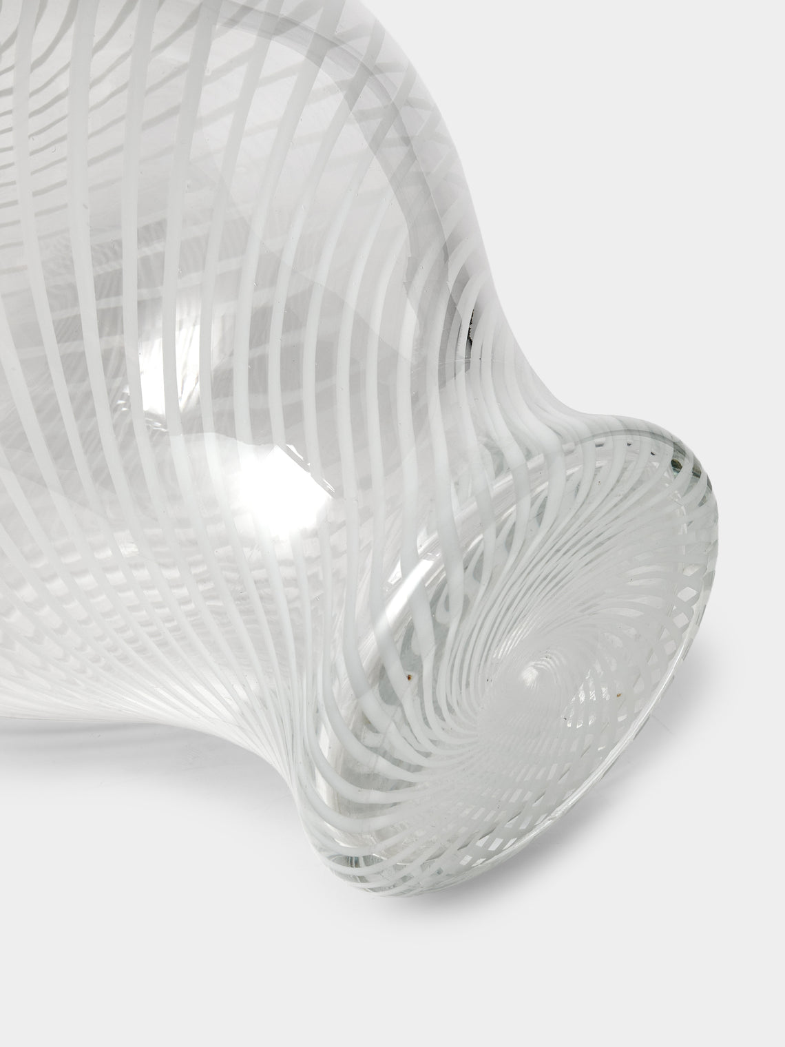 Antique and Vintage - 1970s F3 International Murano Glass Vase (15in/38cm) - Clear - ABASK
