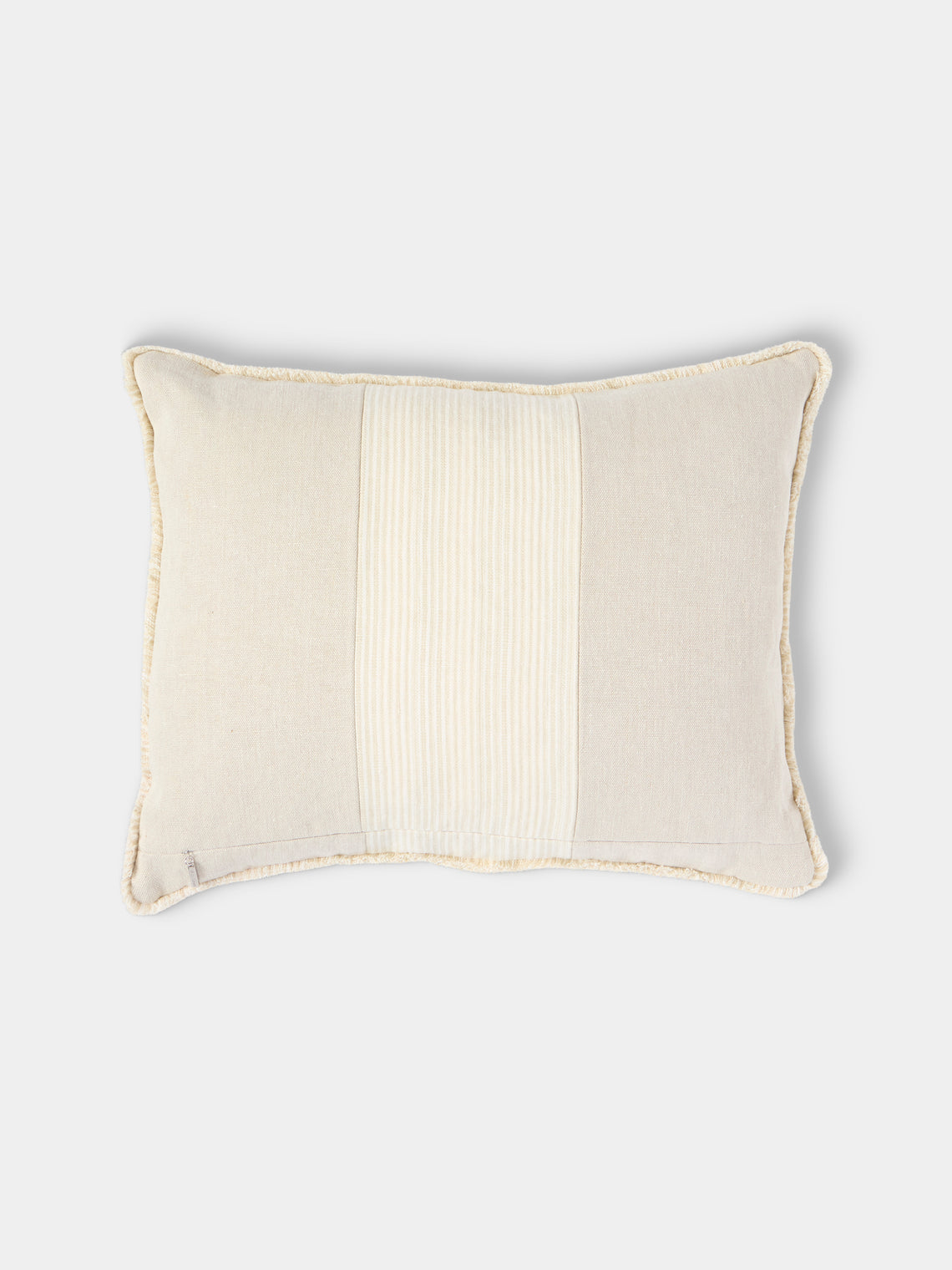 de Le Cuona - Chukka Linen Hunter-Paneled Cushion (19.5in/50cm) - Ivory - ABASK - 