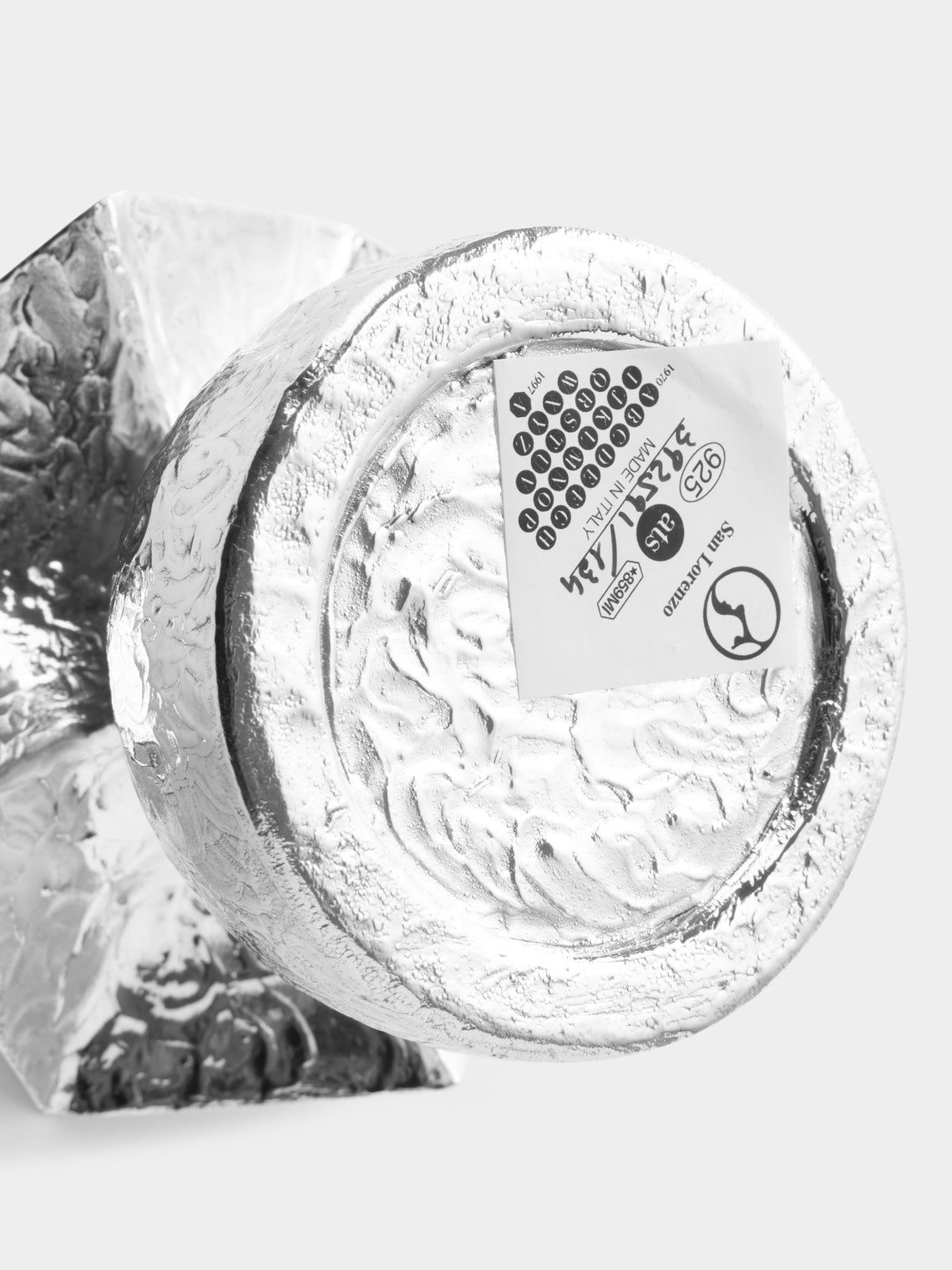 San Lorenzo - 1993 Afra and Tobia Scarpa Cartoccio Sterling Silver Vase (4.5in/11cm) - Silver - ABASK