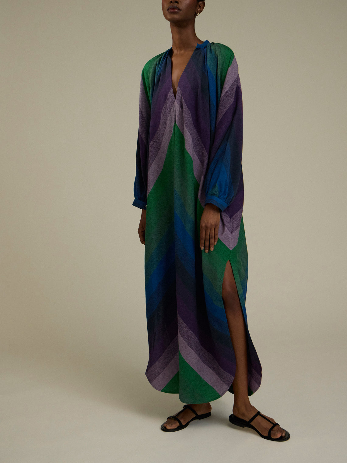 Marrakshi Life - The V-Neck Tourag Dress | Size: S - Multiple - ABASK