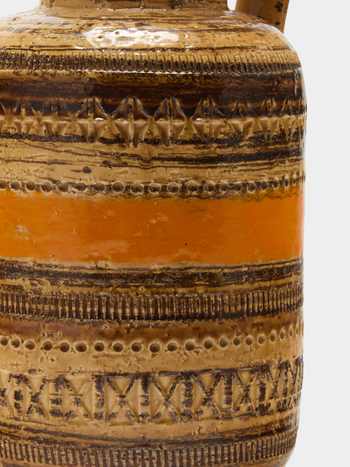 Antique and Vintage - 1960s Bitossi Sahara Ceramic Jug - Green - ABASK