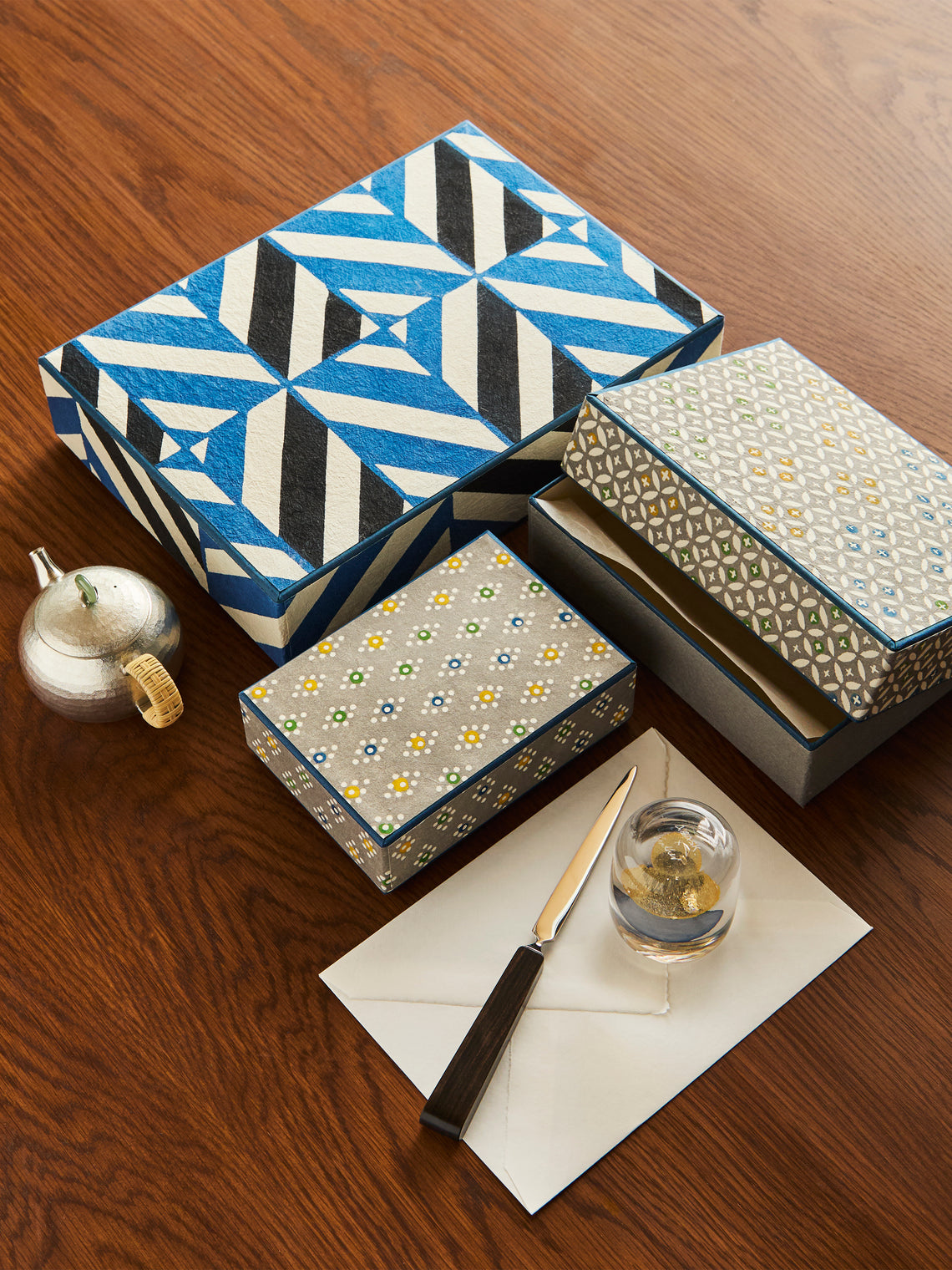 Keijusha - Washi Treasure Boxes (Set of 3) - Multiple - ABASK