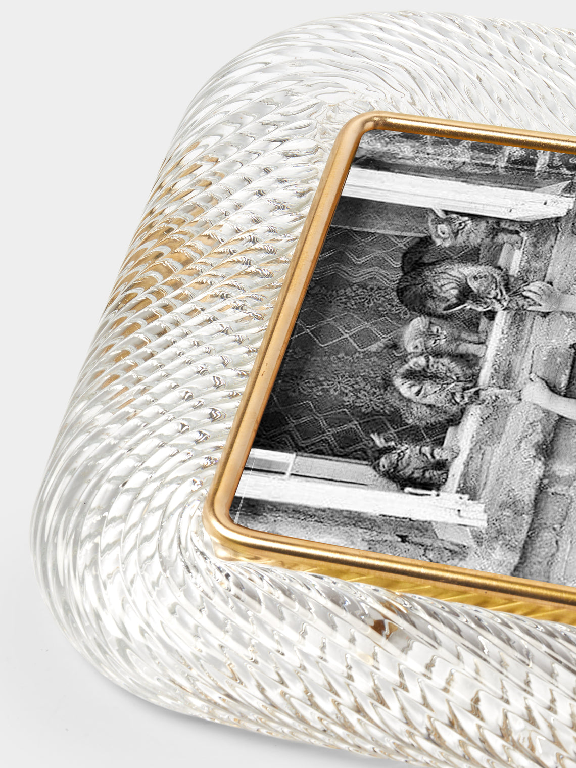 Antique and Vintage - 1960s Murano Glass Photo Frame - Clear - ABASK