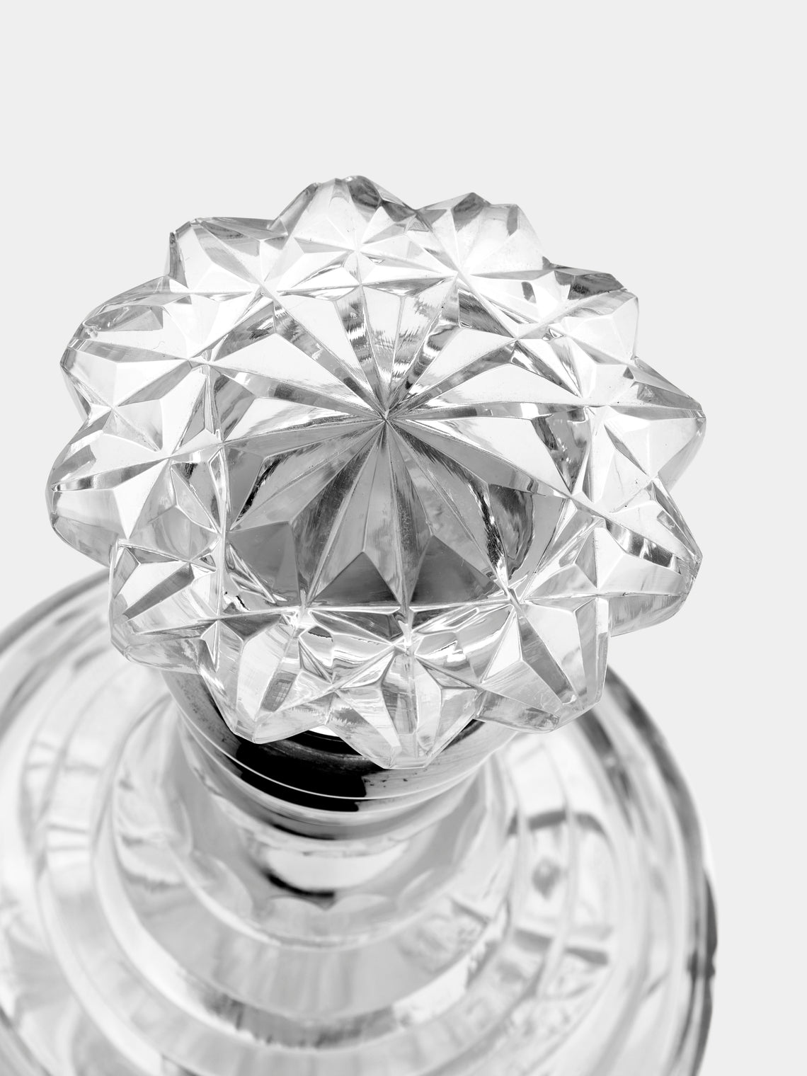 Antique and Vintage - 1830s Sterling Silver and Crystal Decanter -  - ABASK