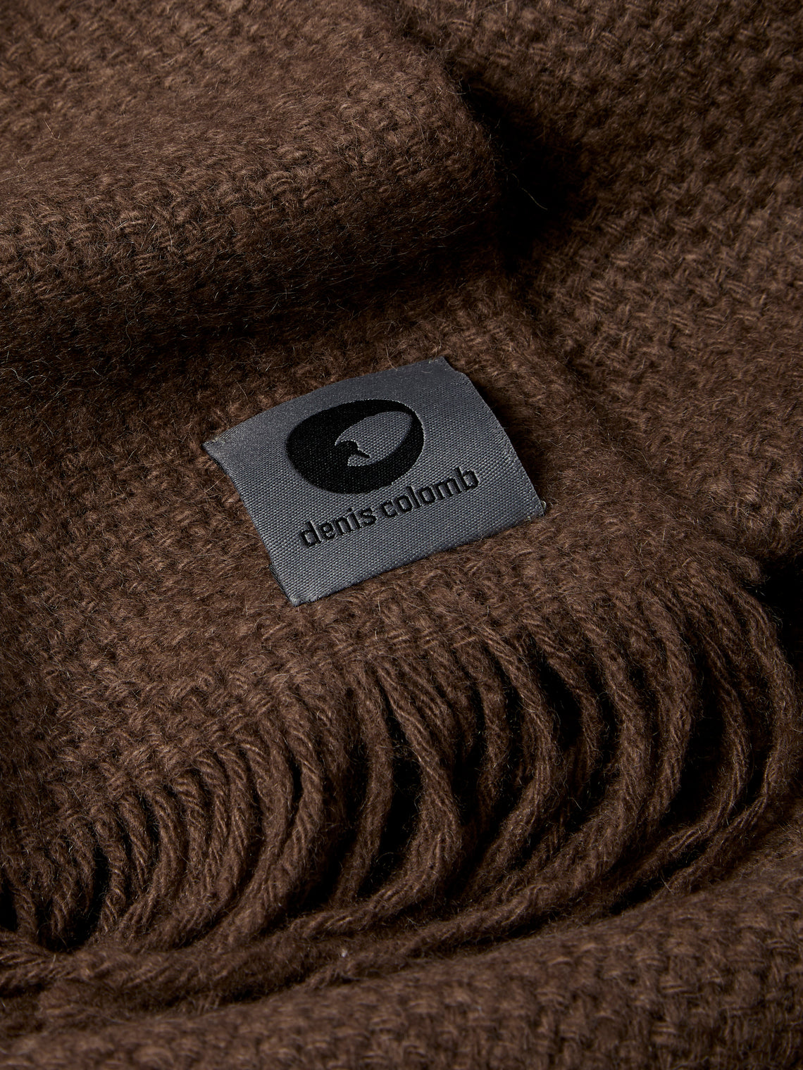 Denis Colomb - Mongolia Nubby Nomad Wool Bed Blanket (110in/2.8m) - Brown - ABASK