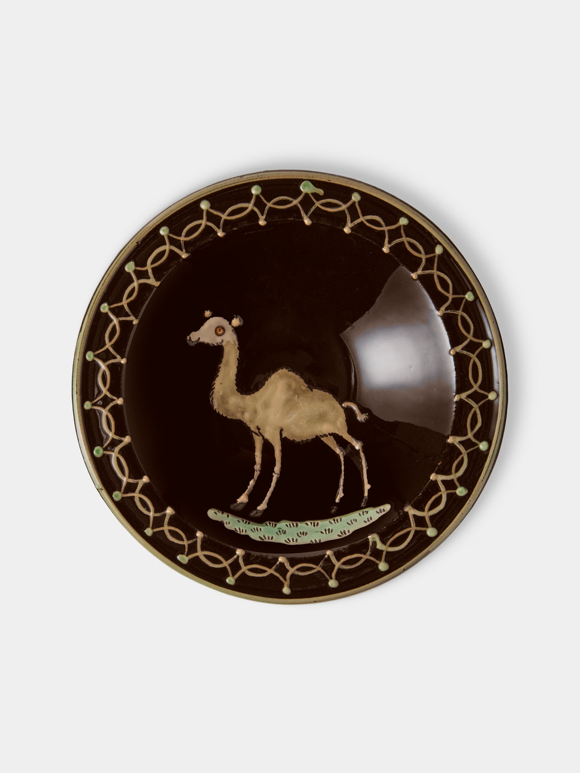 Poterie d’Évires - Animals Hand-Painted Ceramic Breakfast Bowls (Set of 4) - Dark Brown - ABASK