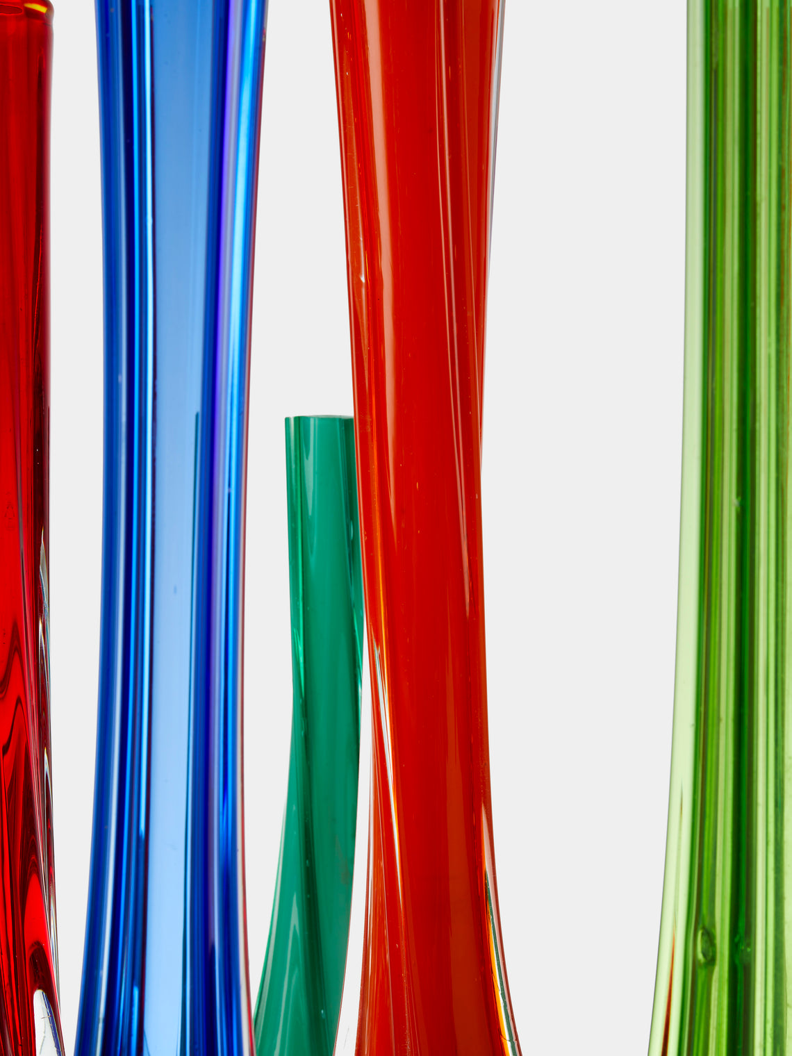 Antique and Vintage - 20th-Century Schneider Glass Bud Vases (Set of 9) - Multiple - ABASK