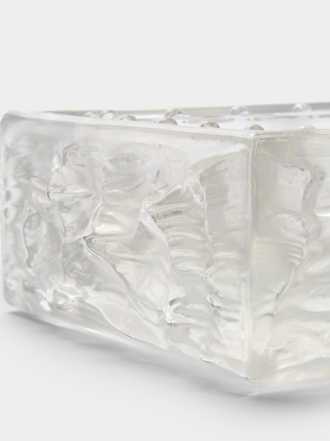 Antique and Vintage - Mid-Century Murano Glass Ashtray - Clear - ABASK