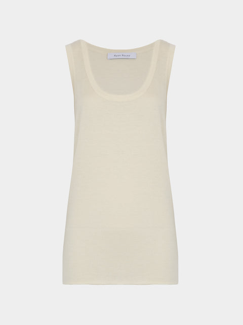 Ryan Roche - Cashmere Tank Top | Size: S -  - ABASK - 