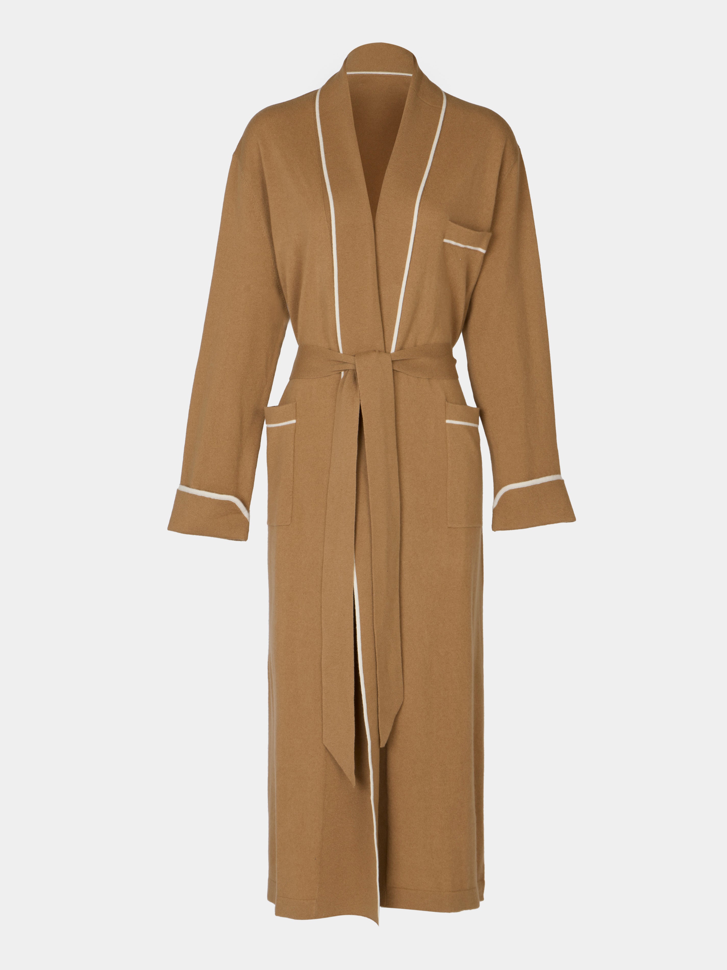 Goat Robe Beige Women's Sloane Baby Goat Cashmere Robe by Arch4 | ABASK