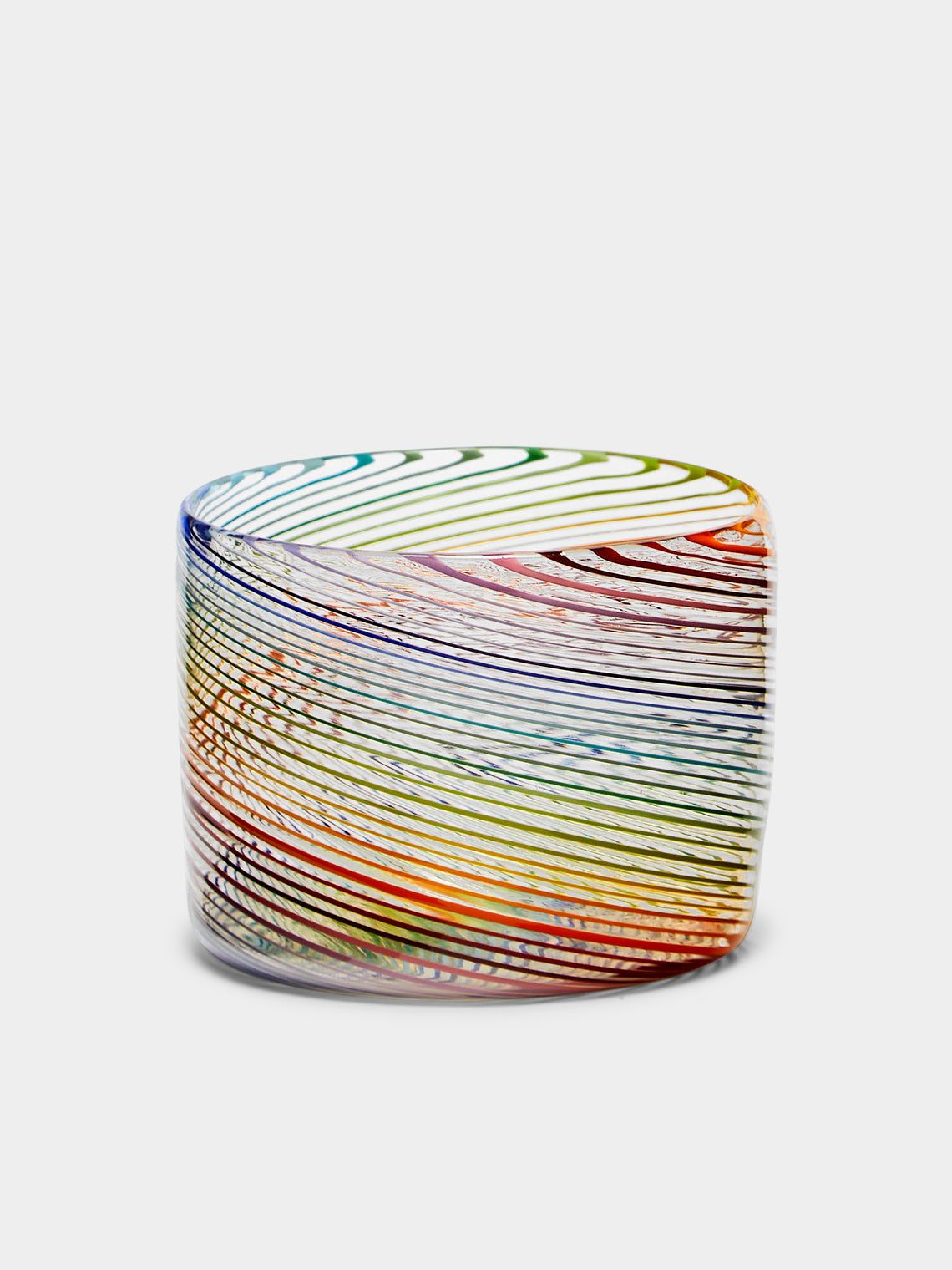 Pierrot Doremus - Twist Filigrane Hand-Blown Glass Short Tumblers (Set of 4) - Multiple - ABASK- 